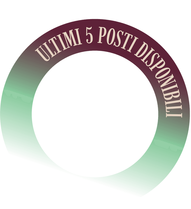 ultimi 5 posti disponibili